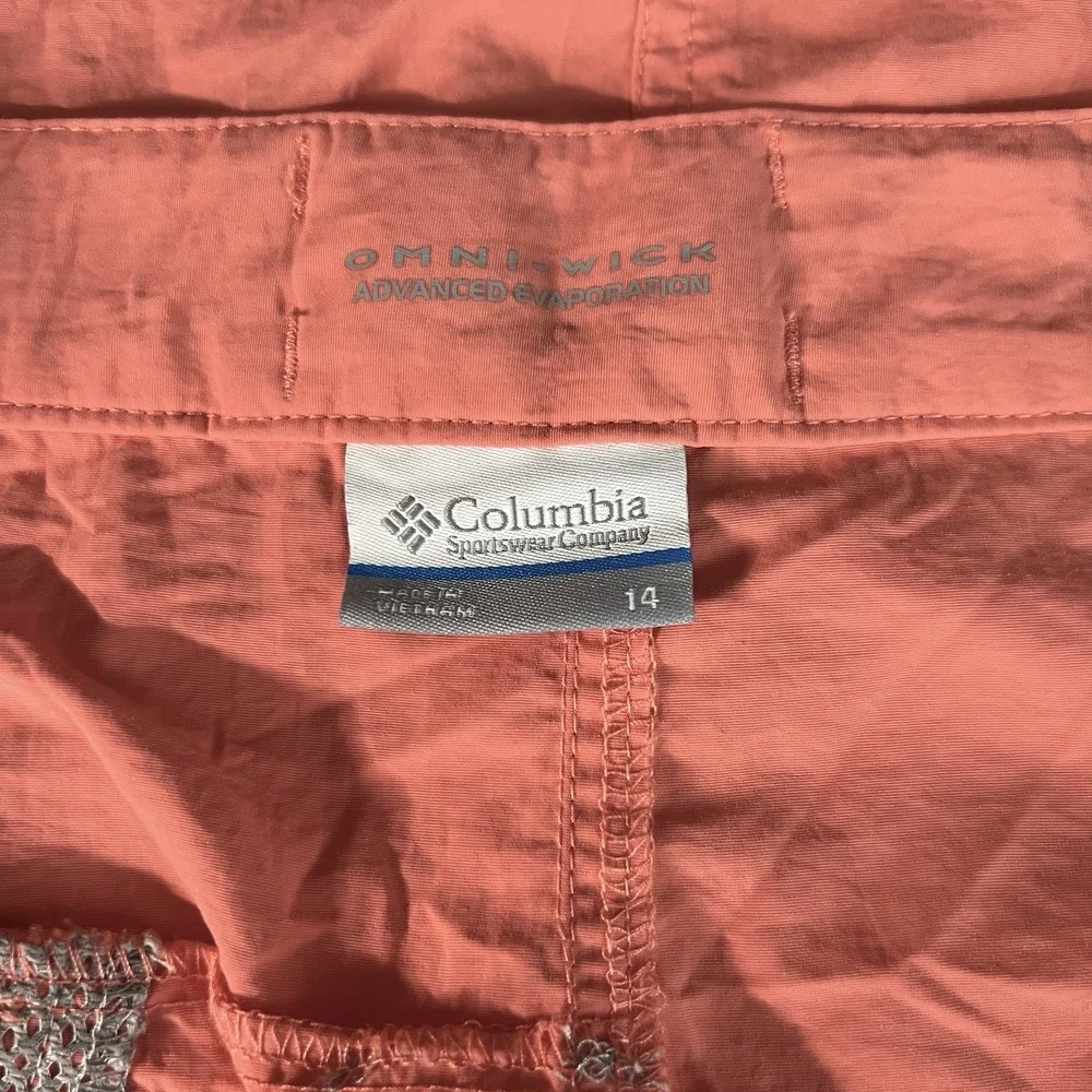 Columbia Skirt Womens 14 Coral Nylon Belted Omni-Shade‎ Wick Vaporation UPF 50